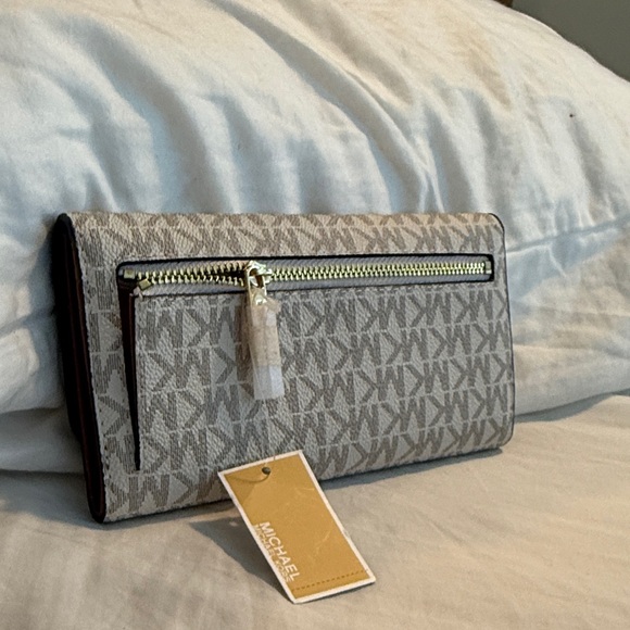 Michael Kors Silver Monogram Clutch - Picture 2 of 3